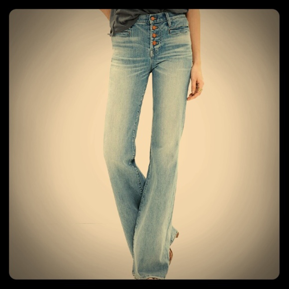 Madewell button fly flea market flare